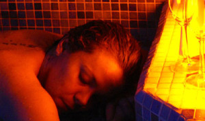 Jacuzzi dentro de la habitación